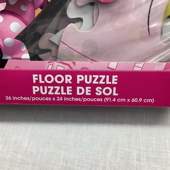 MINNIE MOUSE 46 PIECES FLOOR PUZZLE BY DISNEY SIZE:36” X 24” PINK AND MULTI - Picture 5 of 14